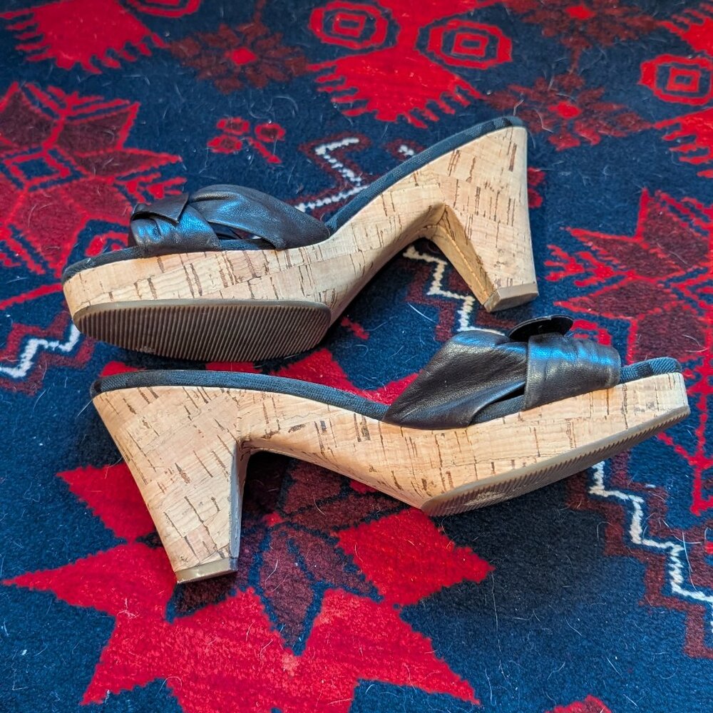 Coach leather and cork sandals